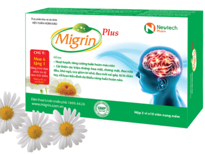 Migrin Plus – Hiệu quả mạnh mẽ gấp đôi nhờ kết hợp thảo dược Phương Tây và phương Đông trong điều trị thiếu máu não, rối loạn tiền đình, đau đầu mãn tính